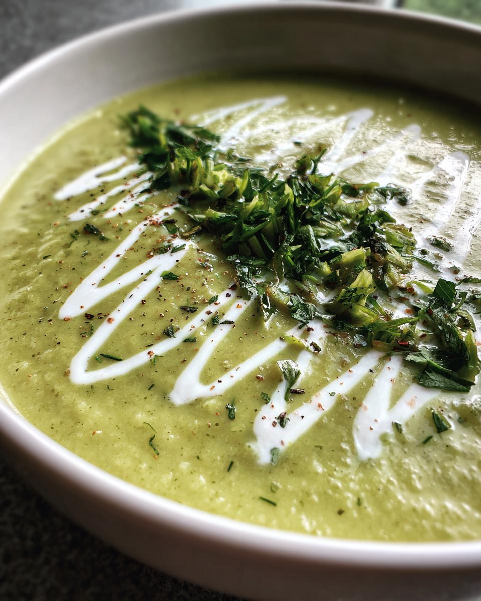 Healthy Creamy Zucchini Soup - detail 2