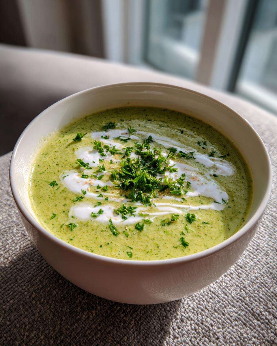 Healthy Creamy Zucchini Soup - detail 3