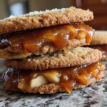 Maple Glazed Caramel Apple Sandwich Cookies