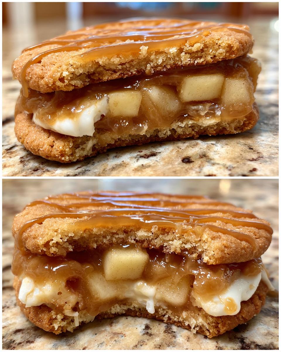 Maple Glazed Caramel Apple Sandwich Cookies - detail 3