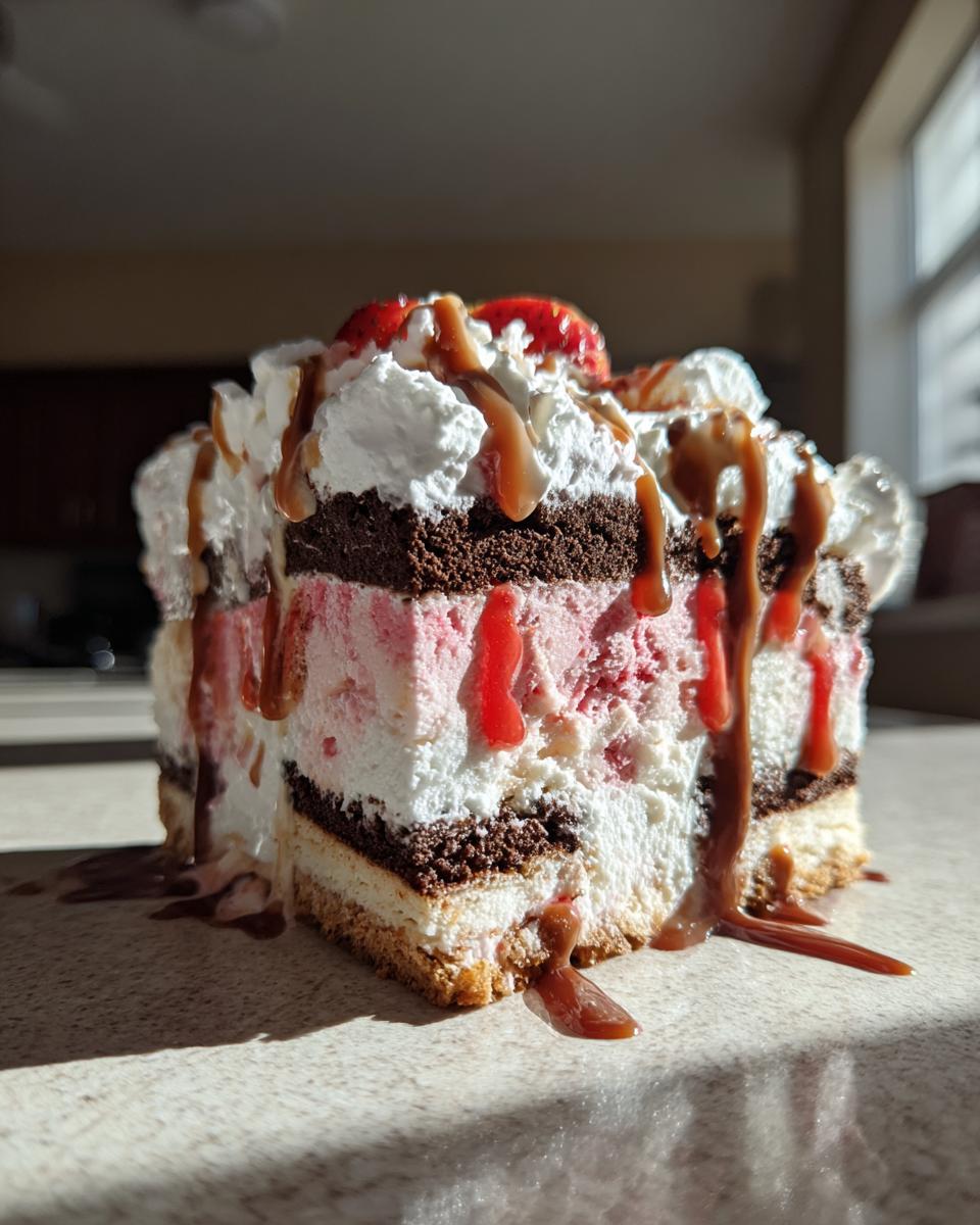 Neapolitan Ice Cream Cake - detail 1