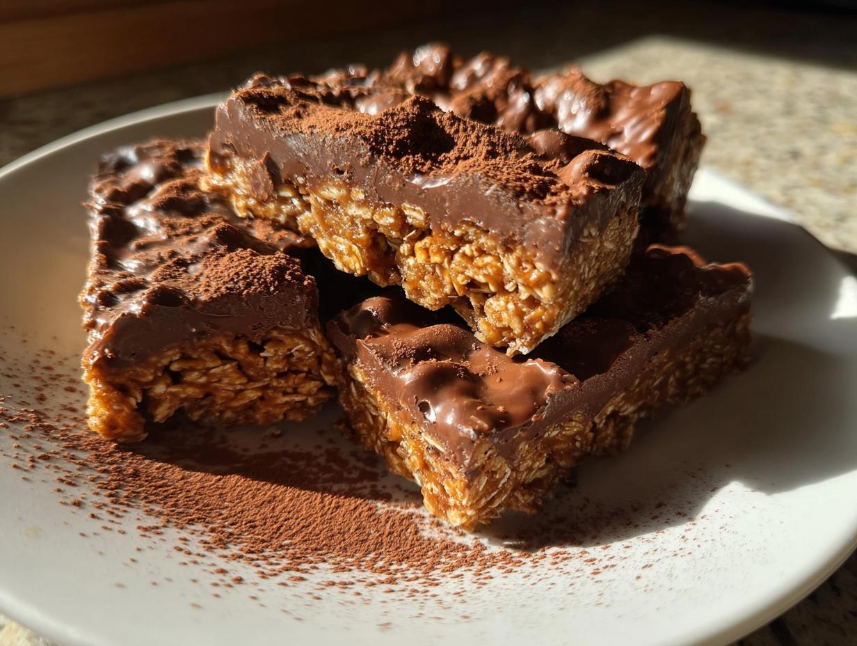 1-Minute Oat-Chocolate Lunchbox Fuel Bars – Energy Bliss