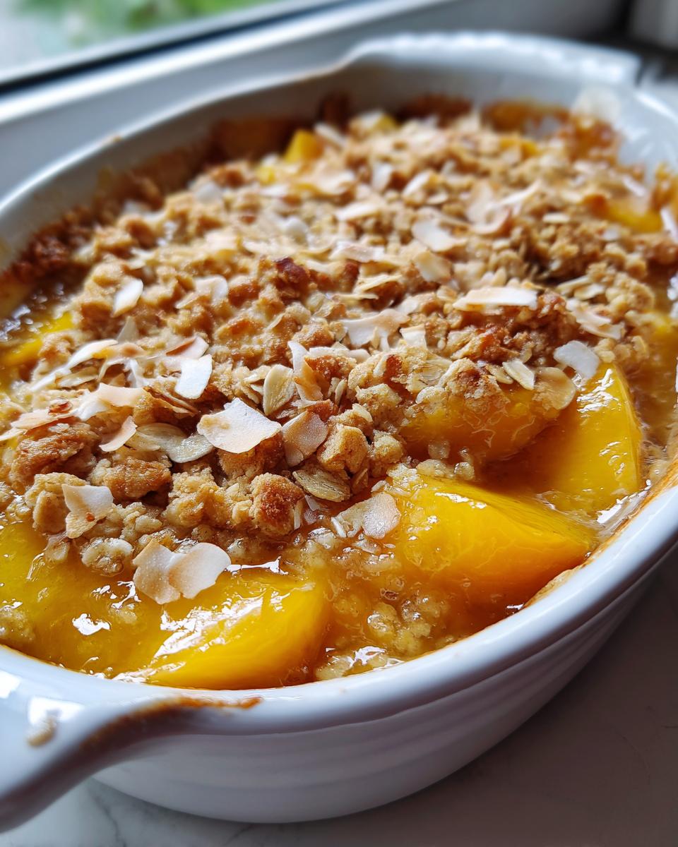 Peach & Coconut Streusel Cobbler - detail 1