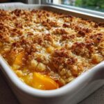 Peach & Coconut Streusel Cobbler