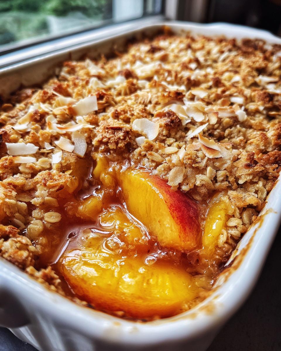Peach & Coconut Streusel Cobbler - detail 2