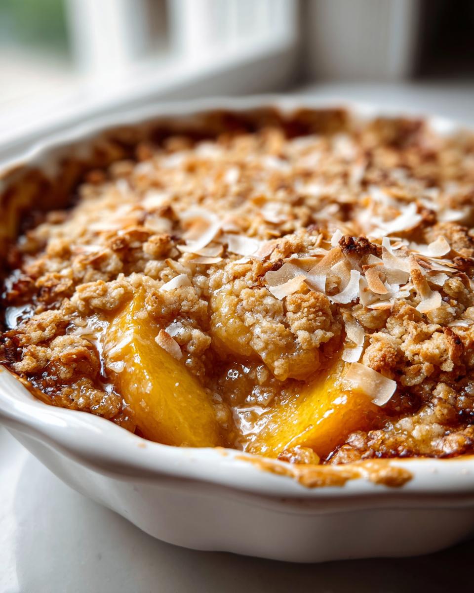 Peach & Coconut Streusel Cobbler - detail 3
