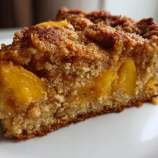 Irresistible Peach Rye Cake with Juicy Summer Peaches