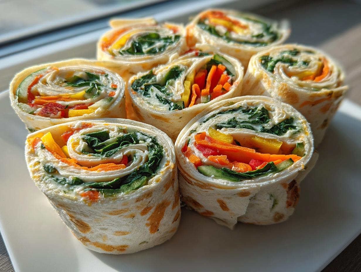 3-Ingredient Rainbow Veggie Pinwheels That Steal Every Party