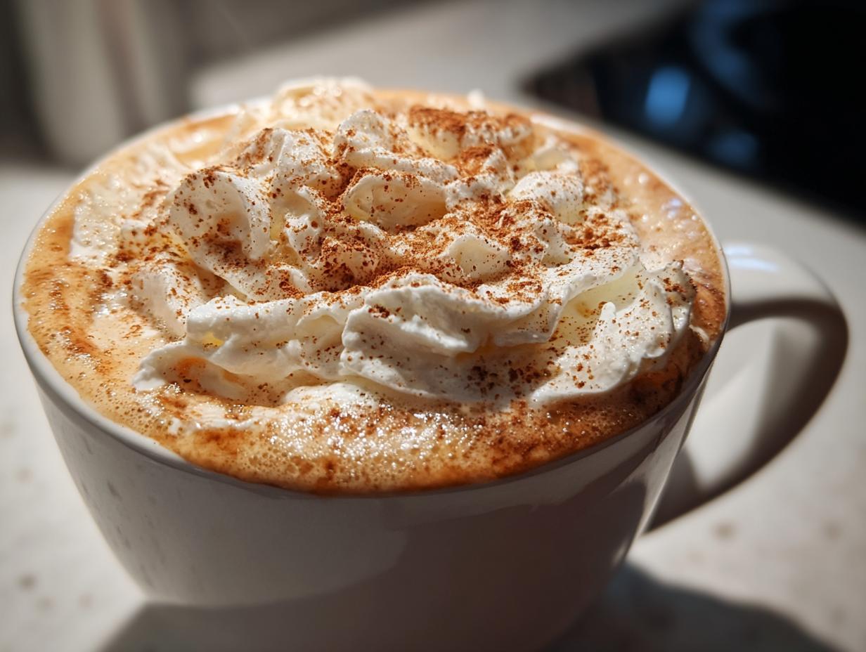 Spooky Cinnamon Apple Cider Latte