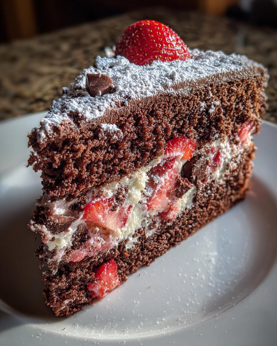 Strawberry Chocolate Vanilla Cake - detail 2