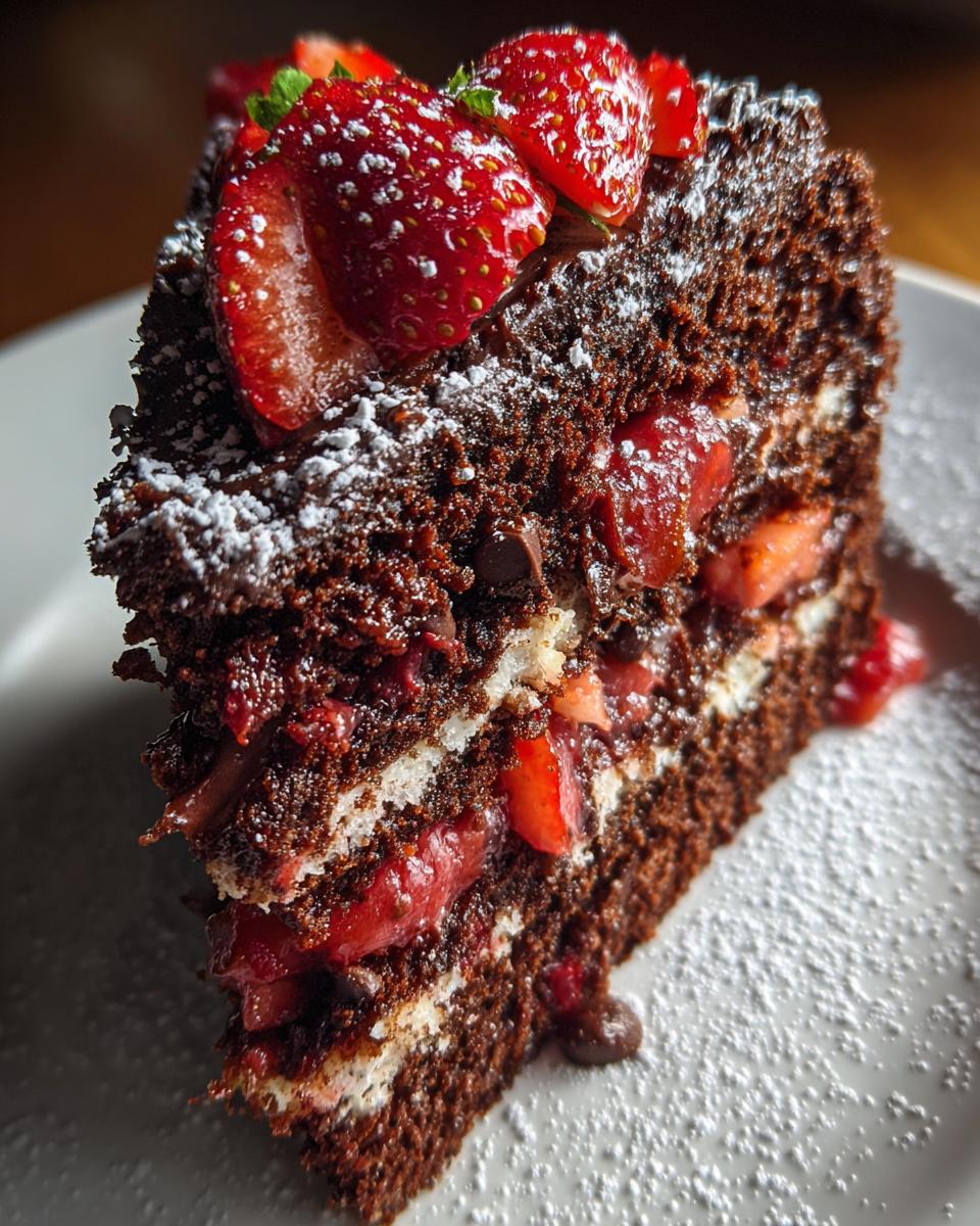 Strawberry Chocolate Vanilla Cake - detail 3