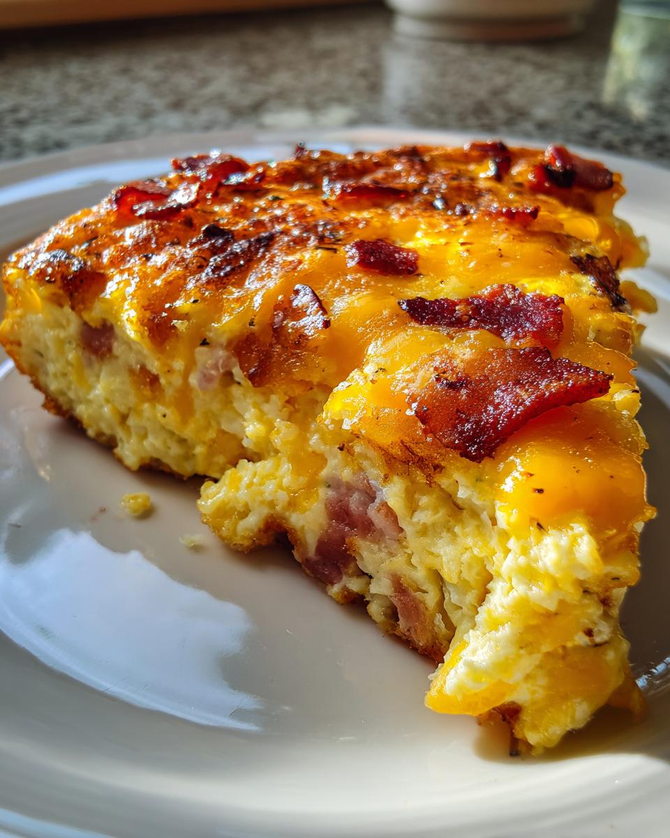 Turkey Bacon & Cheese Frittata - detail 2