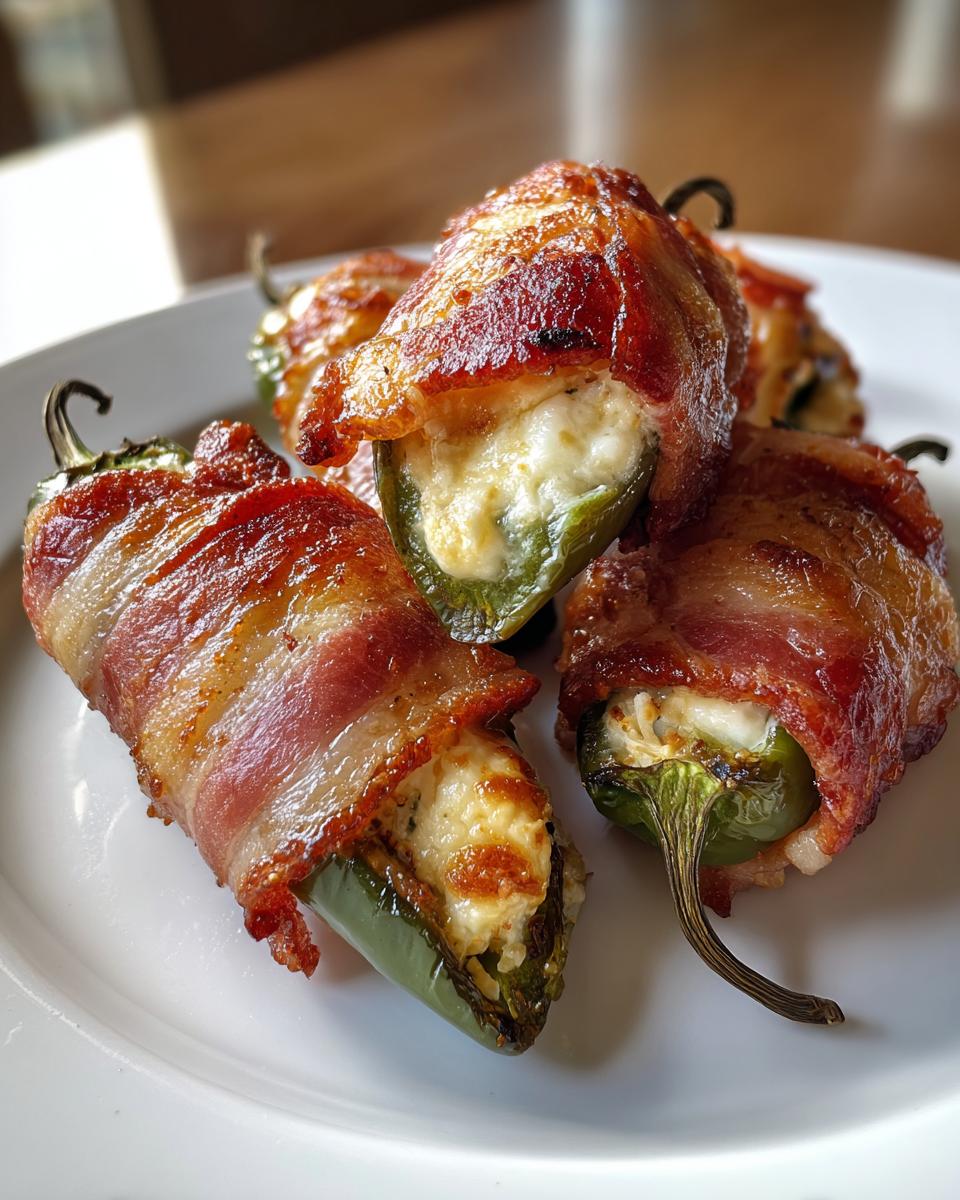 Turkey Bacon-Wrapped Jalapeño Poppers - detail 1