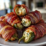 Turkey Bacon-Wrapped Jalapeño Poppers