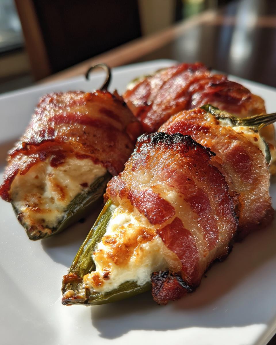Turkey Bacon-Wrapped Jalapeño Poppers - detail 2