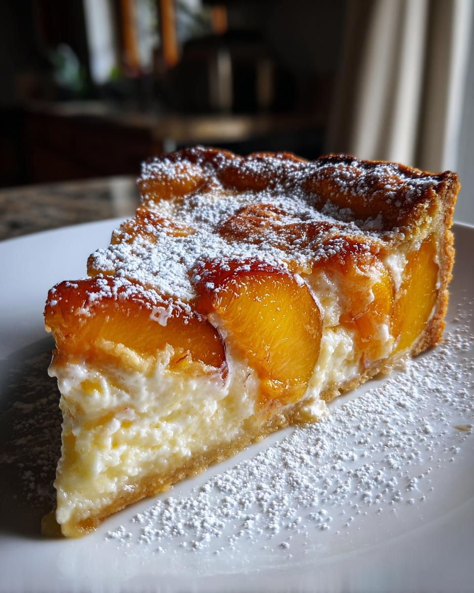 Tuscan Ricotta Tart with Peaches - detail 1