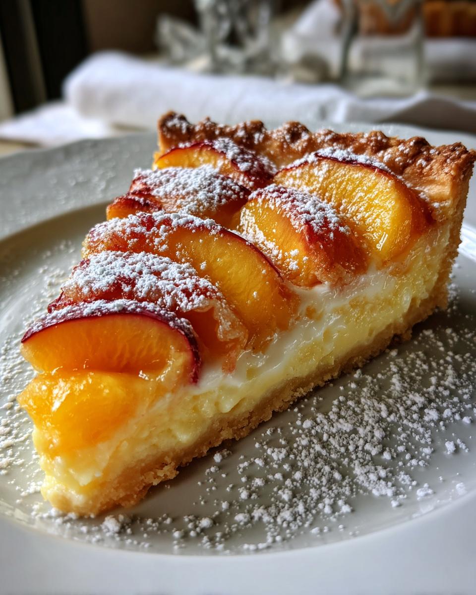 Tuscan Ricotta Tart with Peaches - detail 2