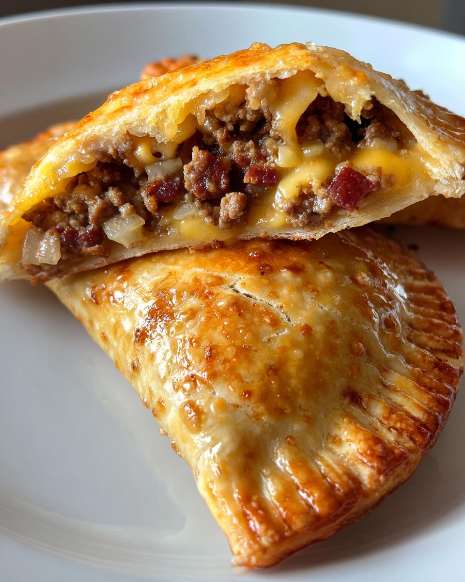 bacon cheeseburger empanadas - detail 1