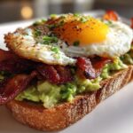 bacon egg and avocado toast