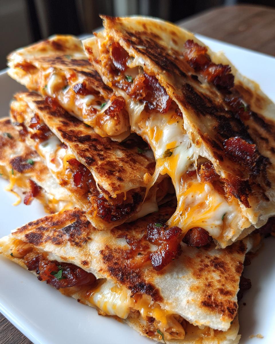 bbq bacon chicken quesadilla bites - detail 3