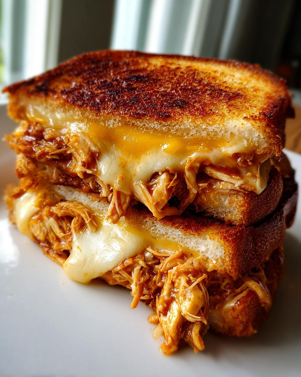bbq chicken grilled cheese - detail 1