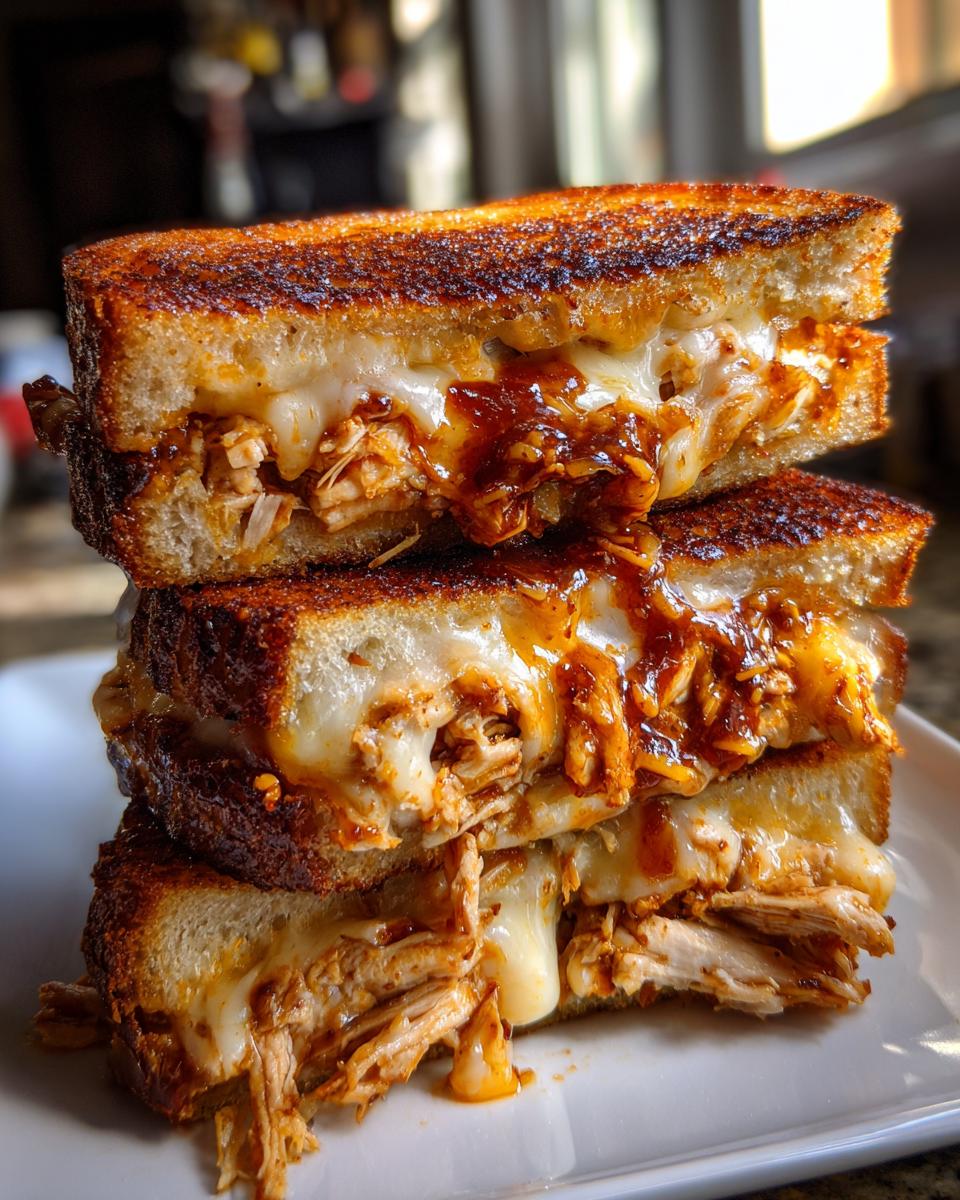bbq chicken grilled cheese - detail 2