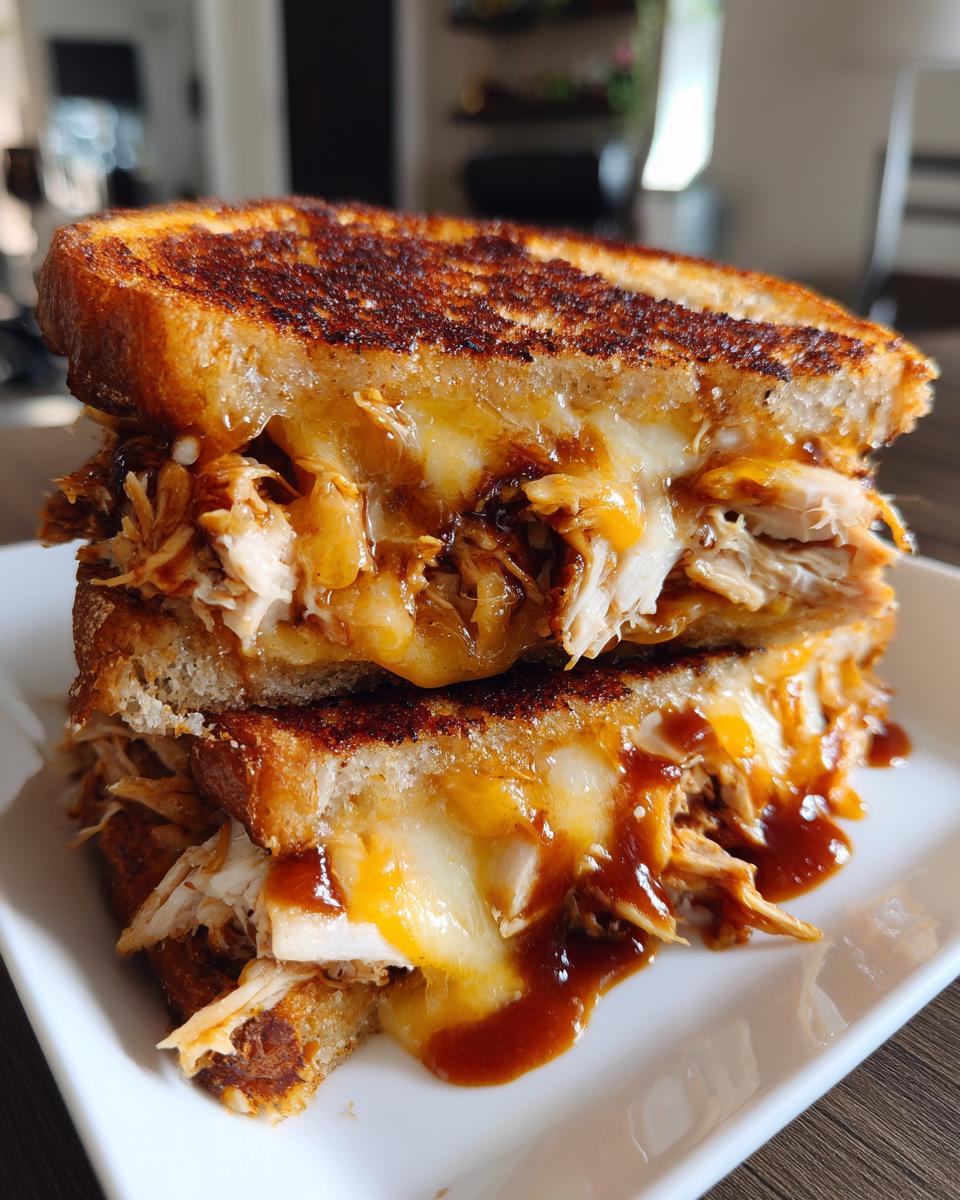 bbq chicken grilled cheese - detail 3