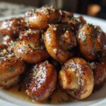 honey garlic roasted mushrooms