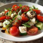 tomato cucumber mozzarella salad