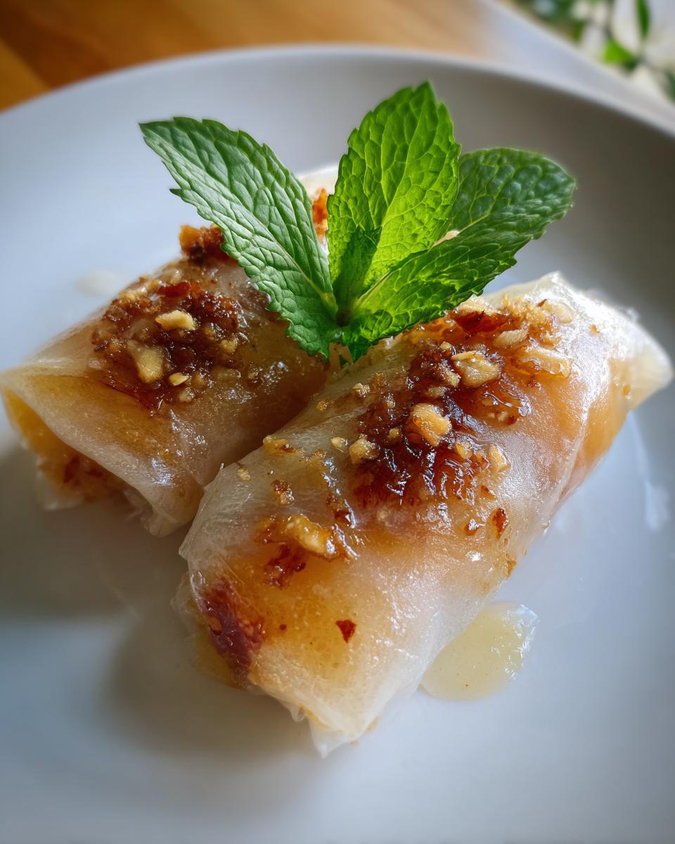 Baked Peach Pie Rice Paper Rolls - detail 1