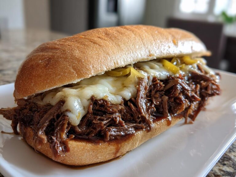 Crockpot Italian Beef Sandwiches