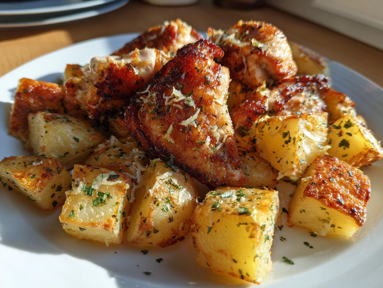 Garlic Parmesan Chicken and Potatoes