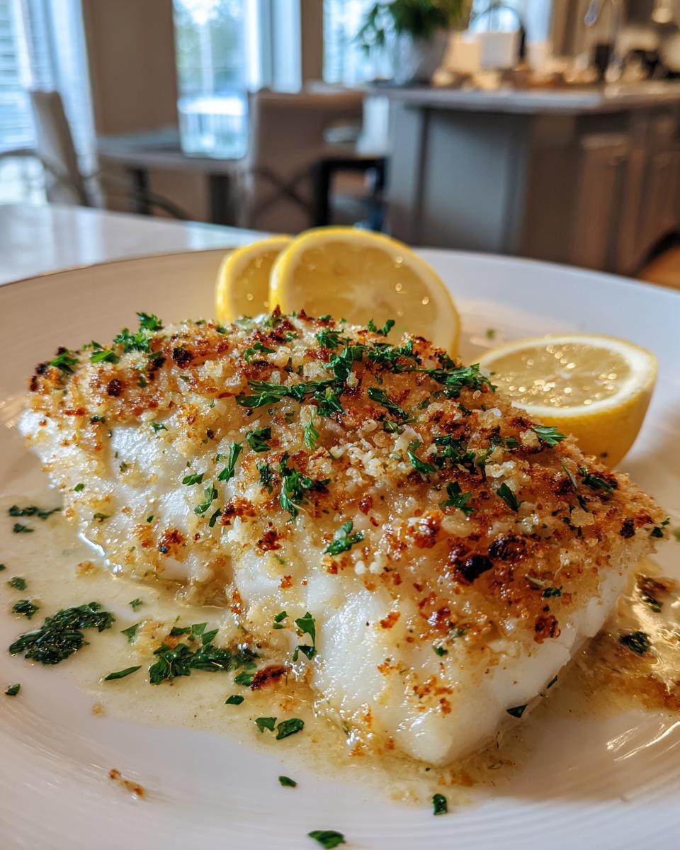 Garlic Parmesan Halibut - detail 2