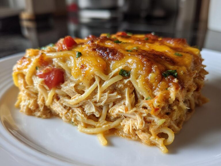 Irresistible Spicy Southern Chicken Spaghetti Casserole