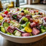 Italian Chopped Salad With Salami & Mozzarella