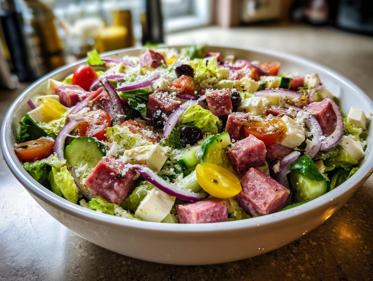 Irresistible Italian Chopped Salad With Salami & Mozzarella in 15 Minutes