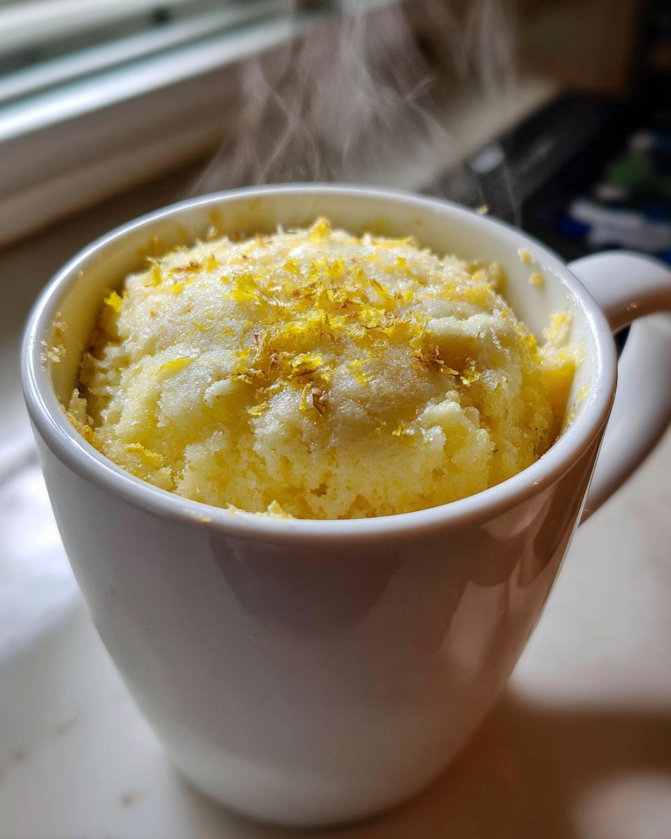 Microwave Lemon Mug Cake - detail 1