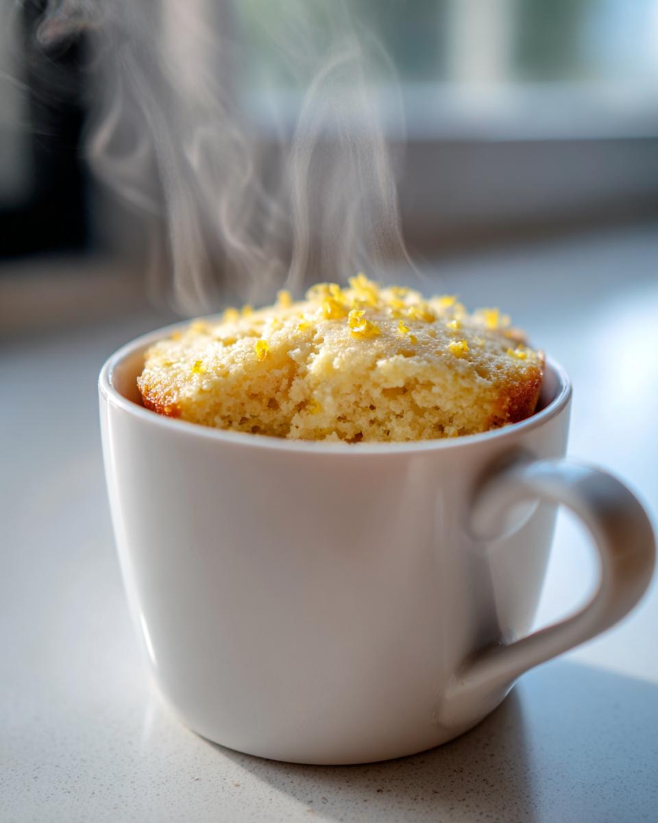 Microwave Lemon Mug Cake - detail 2