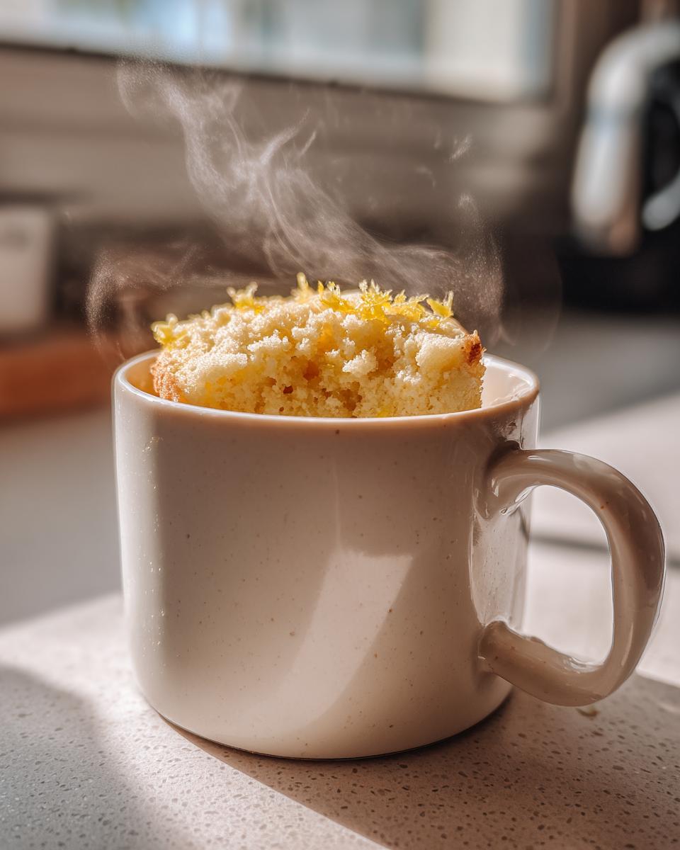 Microwave Lemon Mug Cake - detail 3