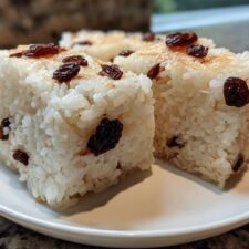 Sticky Rice Cake Slice – Easy 3-Ingredient Comfort Treat
