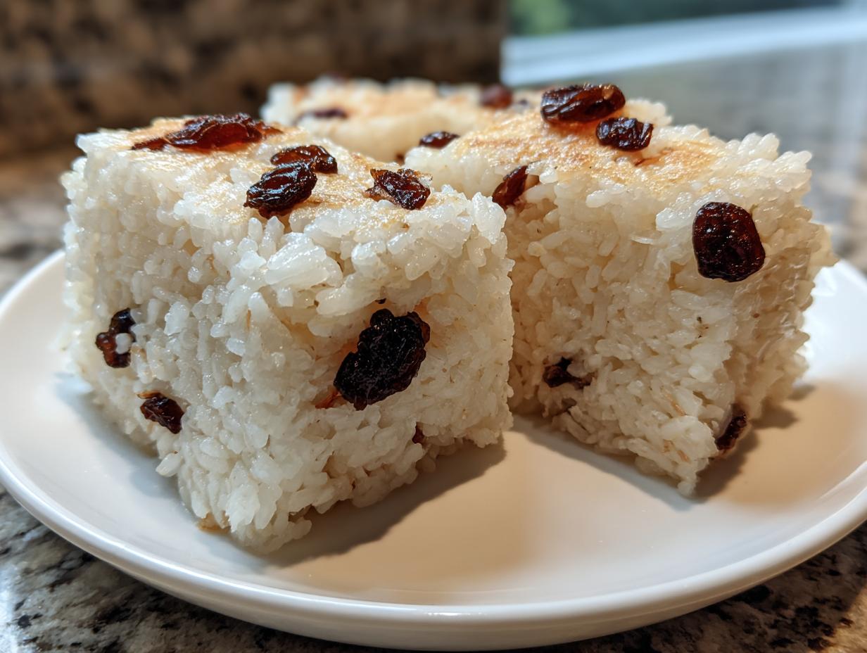 Sticky Rice Cake Slice – Easy 3-Ingredient Comfort Treat