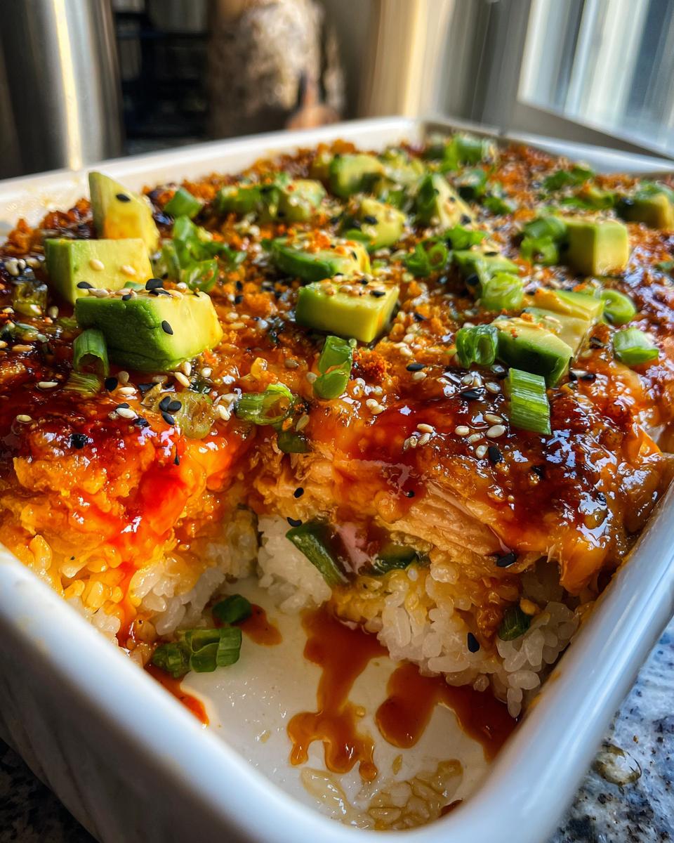 Spicy Salmon Sushi Bake - detail 3