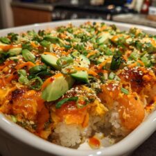 Spicy Salmon Sushi Bake: 35-Minute Flavor Explosion