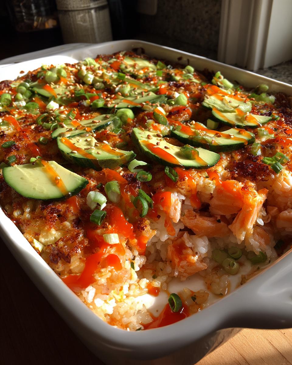 Spicy Salmon Sushi Bake - detail 2