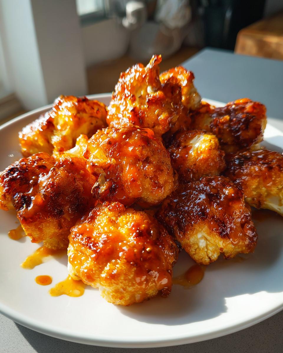 air fryer buffalo cauliflower - detail 1