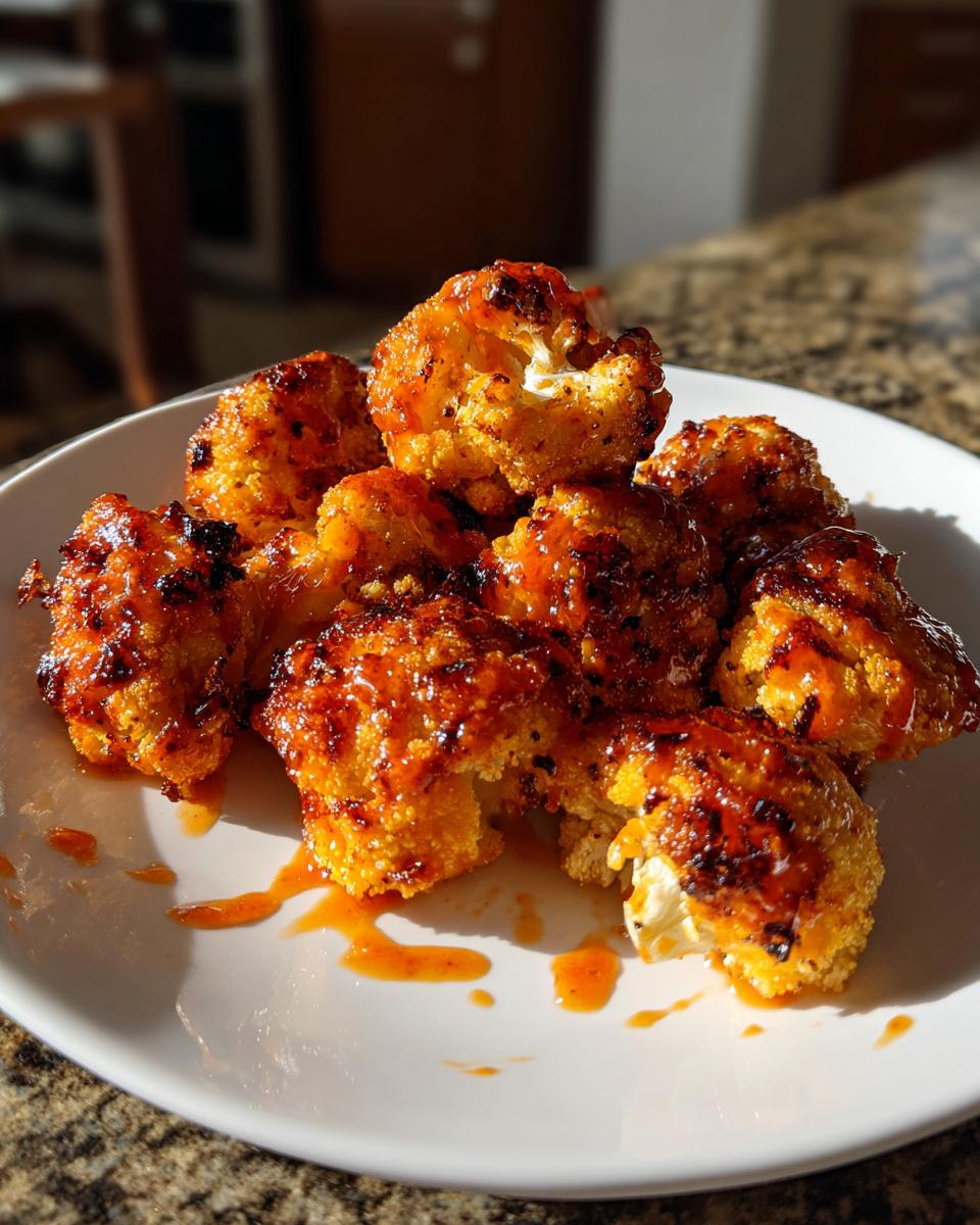 air fryer buffalo cauliflower - detail 2