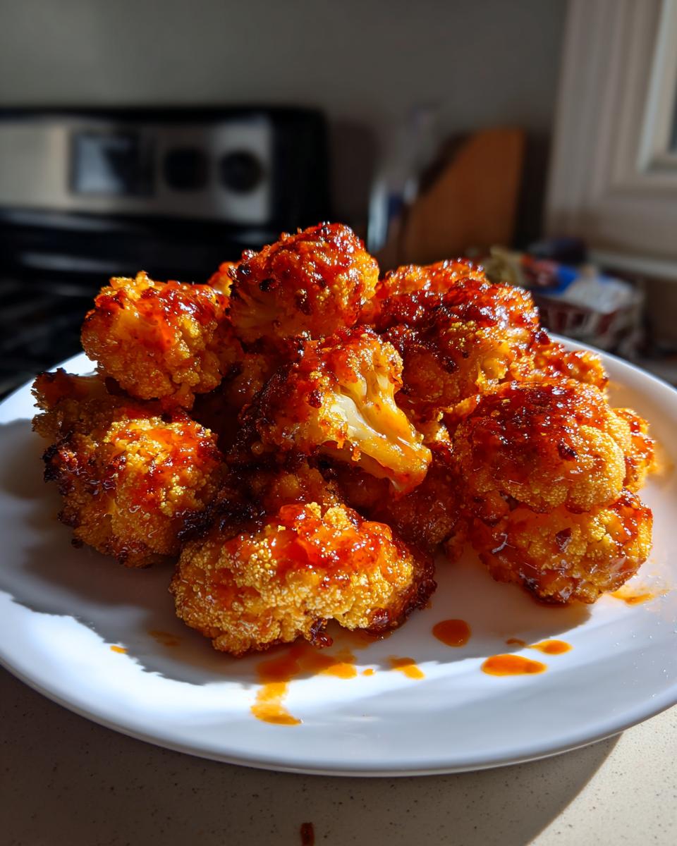 air fryer buffalo cauliflower - detail 3