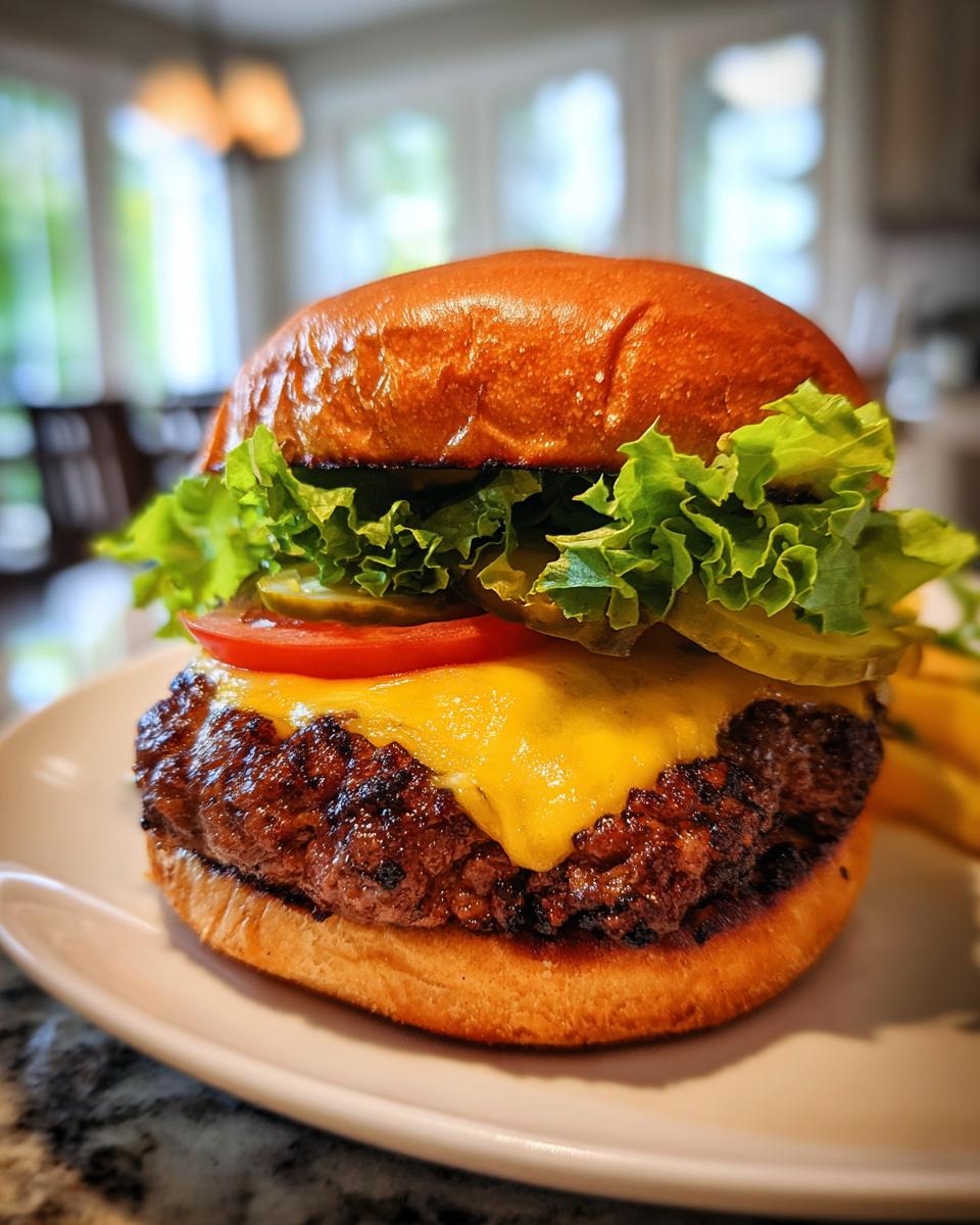 air fryer burgers - detail 1