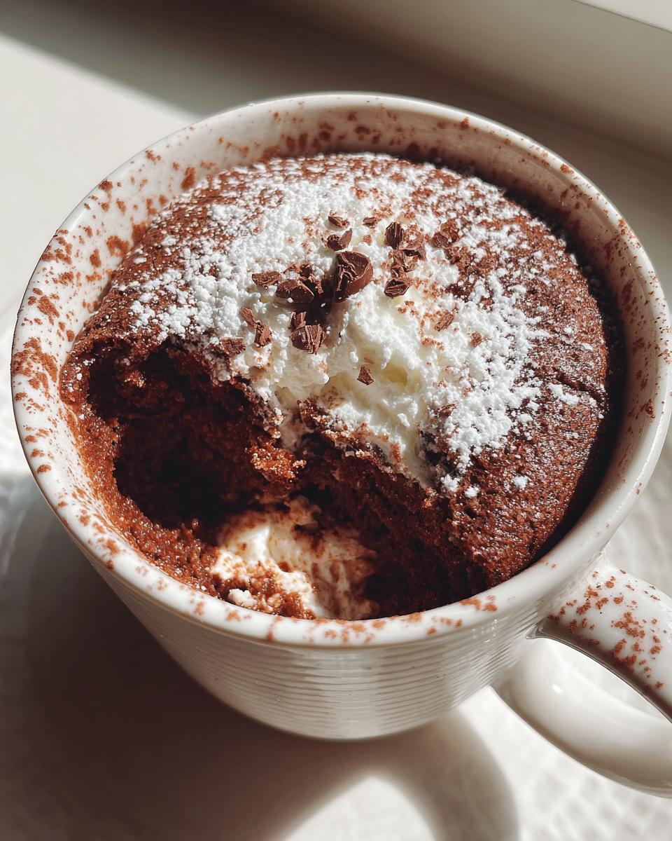 chocolate mug cake - detail 1