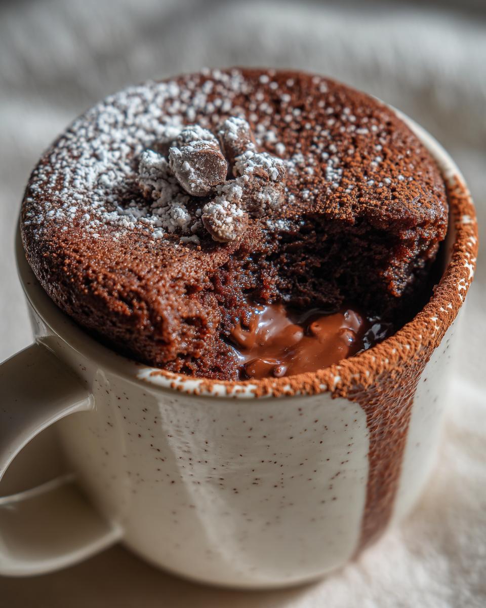 chocolate mug cake - detail 2
